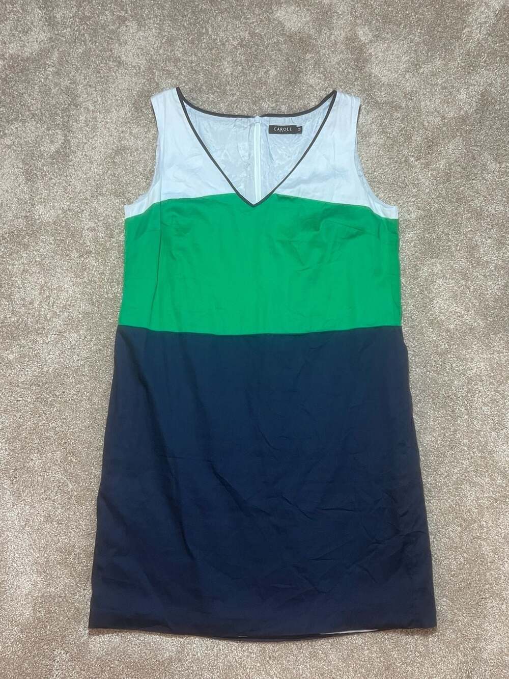 Caroll Paris Color Block Sleeveless Shift Dress